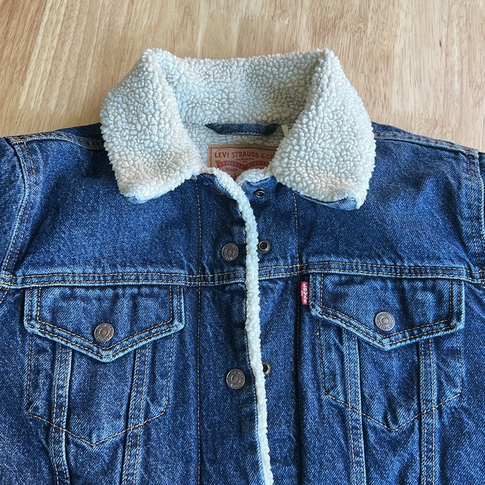 Levi's Dark Blue Sherpa-Lined Jacket